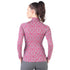 Pinkes Merino Oberteil fĂźr Damen mit Muster