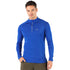 Merinooberteil mit viertel Zip in dunkelblau