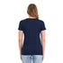 Rückseite eines Navy-farbenen T-shirt für Damen