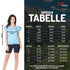 Größentabelle für Damen V-Kragen T-Shirt aus 100% Merinowolle