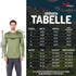 GrĂśĂentabelle Herren Langarmshirt aus 100% Merinowolle