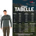 GrĂśĂentabelle FĂźr Herren Langarmshirt mit Daumenschlaufen aus 100% Merinowolle