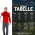 Größentabelle für 100% Merino Strickpullover für Herren