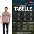 Größentabelle für Merino und Lyocell T-Shirt