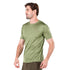 Herr in Helgrünem Merino T-Shirt