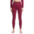 Damen Leggings in Pflaumenrot aus Merinowolle