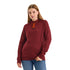 Kapuzenpullover fĂźr Damen aus 100% Merinowolle in Bordeaux Rot