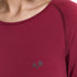Pflaumenrotes Seamless Langarmshirt mit Woolona Logo