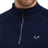 Langarmshirt - HALLDOR - 100% Merinowolle (Zip)