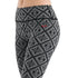 Schwarze Damen Leggings mit Muster und Woolona Logo