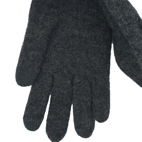 Merino Handschuhe in der Farbe Anthrazit fĂŒr den Winter.