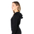 Kapuzenshirt aus Merinowolle für Damen in der Farbe schwarz