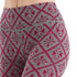 Merinowolle Leggings mit Muster und Woolona Logo in Pink