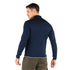 Merinojacke in der Farbe blau von hinten