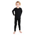 Merino Unterwäsche Set fßr Kinder in schwarz