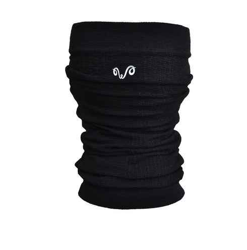 Nahtloser Merino Schlauchschal gedehnt in der Farbe schwarz