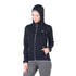 Kapuzenhoodie in schwarz und grauen Zip an den Taschen