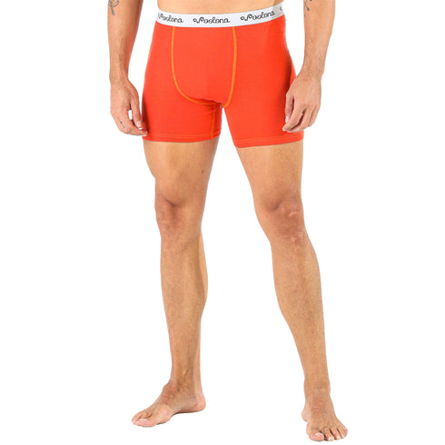 orange boxershorts aus merinowolle fĂźr herren